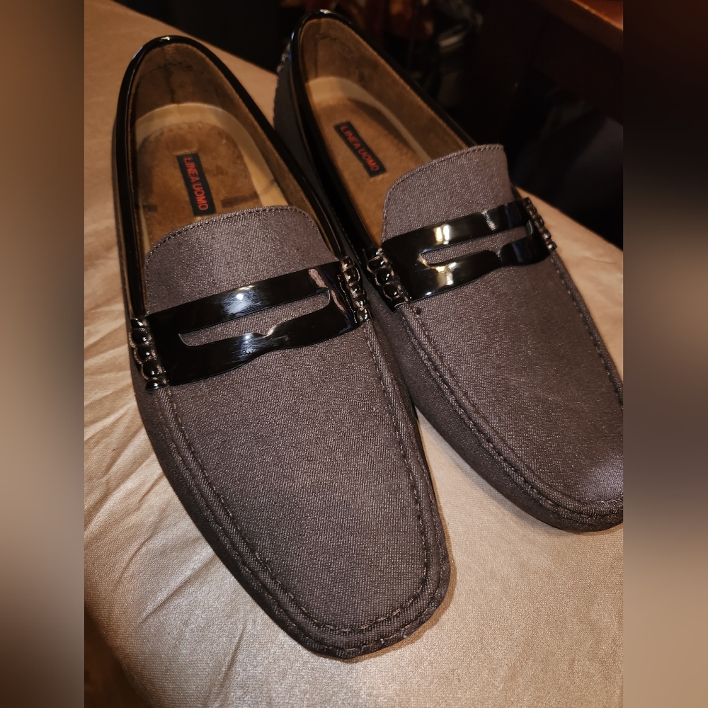 Linea Uomo Slip On Loafers Brown Men's Size 13